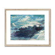 Aesthetic cloud painting background Framed & Mounted Print
