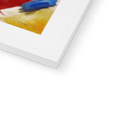 Painting with Green Center Framed & Mounted Print