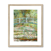 Bridge over a Pond of Water Lilies Framed & Mounted Print