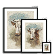 Head of a Cow, Étretat Framed & Mounted Print