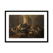 An auto de fé, an act of public penance of condemned heretics and apostates imposed by the Inquisition Framed & Mounted Print