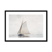Sailing off Gloucester Framed & Mounted Print