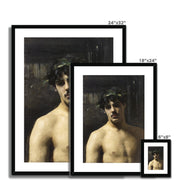 Man Wearing Laurels Framed & Mounted Print