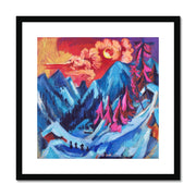 Winter Landscape in Moonlight Framed & Mounted Print