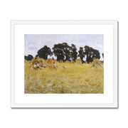 Reapers Resting in a Wheat Field Framed & Mounted Print