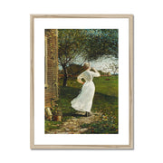 The Dinner Horn, Blowing the Horn at Seaside Framed & Mounted Print