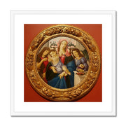 Madonna and Child with Saint John the Baptist and Angel Framed & Mounted Print
