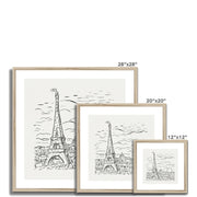 View of the Eiffel Tower in Paris Framed & Mounted Print