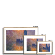 The Houses of Parliament, Sunset Framed & Mounted Print