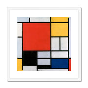 Composition with Red, Yellow, Blue, and Black Framed & Mounted Print