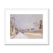 Rue Eugène Moussoir at Moret: Winter Framed & Mounted Print