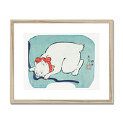 Japanese white cat Framed & Mounted Print
