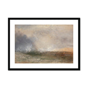 Stormy Sea Breaking on a Shore Framed & Mounted Print