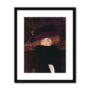 Dame mit Hut und Federboa Framed & Mounted Print