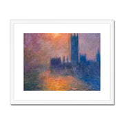 The Houses of Parliament, Sunset Framed & Mounted Print