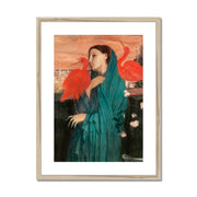Young Woman with Ibis Framed & Mounted Print