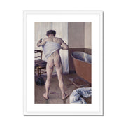 Man at His Bath Framed & Mounted Print