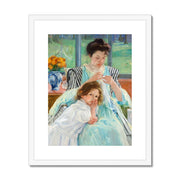 Young Mother Sewing Framed & Mounted Print