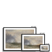 Stormy Sea Breaking on a Shore Framed & Mounted Print
