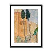 Cypresses and Houses at Cagnes (Cyprès et maisons à Cagnes) Framed & Mounted Print