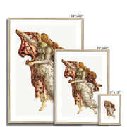 Aesthetic Sandro Botticelli's woman illustration Framed & Mounted Print