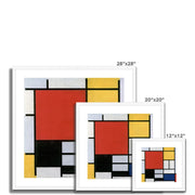Composition with Red, Yellow, Blue, and Black Framed & Mounted Print