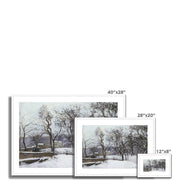 Snow at Louveciennes Framed & Mounted Print