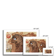 Caricature of Leo Gestel and his wife Framed & Mounted Print