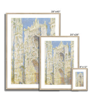 Rouen Cathedral, West Façade, Sunlight Framed & Mounted Print