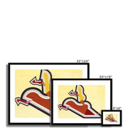 Study in Rhythm: Red and Gold Framed & Mounted Print