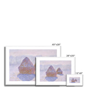 Haystacks (Effect of Snow and Sun) Framed & Mounted Print