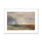 Stormy Sea Breaking on a Shore Framed & Mounted Print