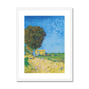 Avenue at Arles with houses Framed & Mounted Print