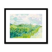 Green Wheat Fields, Auvers Framed & Mounted Print