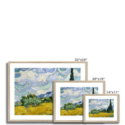 Wheat Field with Cypresses Framed & Mounted Print