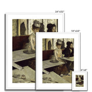 In a Café Framed & Mounted Print