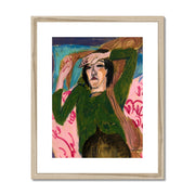 Woman in the Green Blouse Framed & Mounted Print