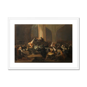 An auto de fé, an act of public penance of condemned heretics and apostates imposed by the Inquisition Framed & Mounted Print