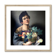 Boy with a Basket of Fruit  Framed & Mounted Print