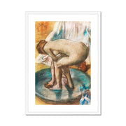 Woman Bathing in a Shallow Tub Framed & Mounted Print