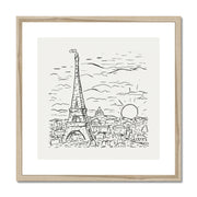 View of the Eiffel Tower in Paris Framed & Mounted Print