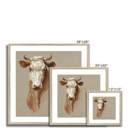 Two Studies of Cattle Framed & Mounted Print