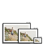 Girl Carrying a Basket Framed & Mounted Print