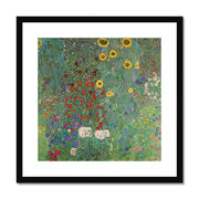 Farm Garden with Sunflowers Framed & Mounted Print