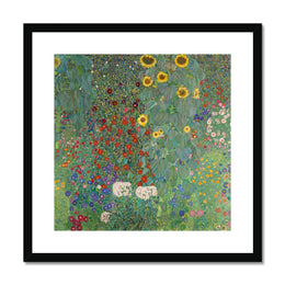 Farm Garden with Sunflowers Framed & Mounted Print