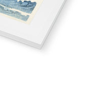 Five Seagulls Above Turbulent Sea Framed & Mounted Print