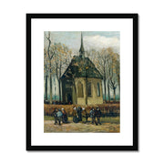 Congregation Leaving the Reformed Church in Nuenen Framed & Mounted Print