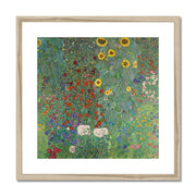 Farm Garden with Sunflowers Framed & Mounted Print
