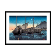 Junks in Inatori Bay, Izu Framed & Mounted Print