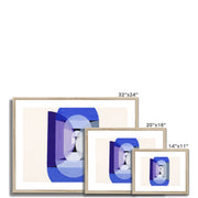 Blue Gray Violet Wheel (from series, the Mathematical Basis of the Arts) Framed & Mounted Print